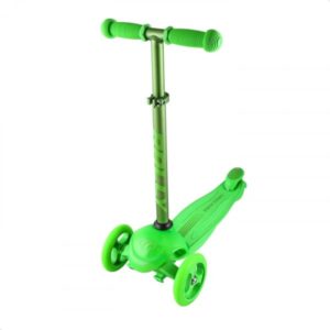 Самокат TechTeam Rally, регулируемый, складной, трёхколёсный, зеленый, до 40кг, TT-Rally.2017.з