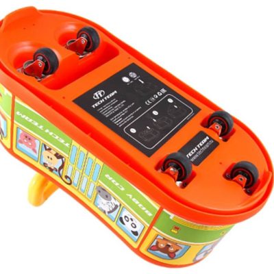Самокат детский TechTeam Baby Car, 5-х колесный, черный/зеленый, TT000073