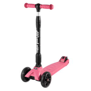 Самокат Tech Team Tiger plus, 1/4, детский, 4 светящихся колеса, до 50 кг, розовый, 2020, W0006168